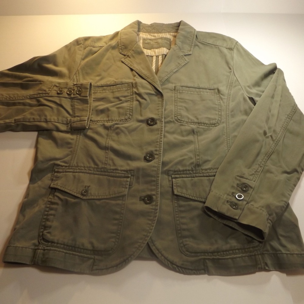 Vintage Eddie Bauer Army Green Military style Jacket, Women's Size 18